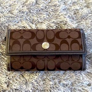 Coach wallet with check book holder